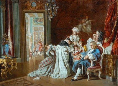 Louis XVI et la famille royale à la chute de Versailles, 1878 - J. Eckel